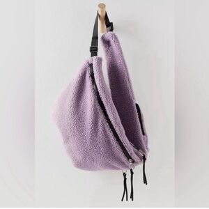 Free People Lavender Purple Over Achiever Movement Sherpa Sling Bag